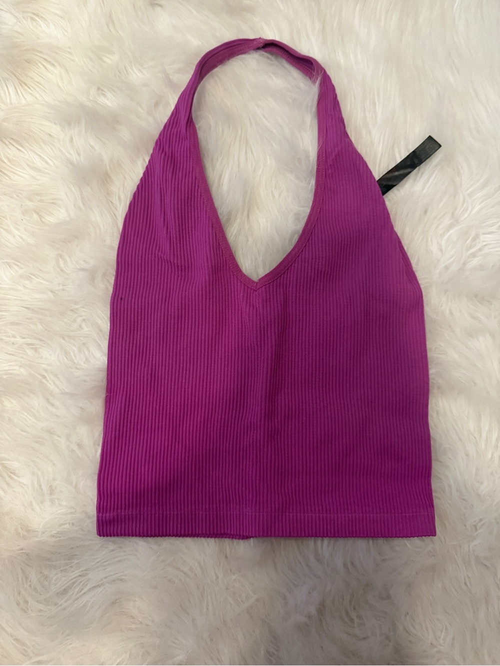 Urban Outfitters Purple Ribbed Halter Top